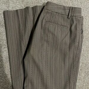 Elie Tahari tan striped trousers, size 4